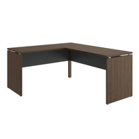 Mesa de Escritório Angular Win 1700x1700 Capuccino com Preto