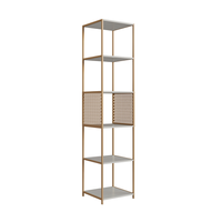 Estante Industrial Grille Arenas e Dourado 180 cm