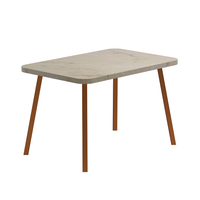Mesa de Jantar Retangular com Tampo de MDP Stellar Petra e Rosê 120 cm