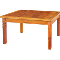 Mesa de Jantar em Madeira de Demolição 1,5 x 1,5 m Natural