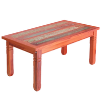 Mesa de Jantar 1,5 M Madeira de Demolição Pátina