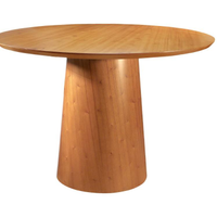 Mesa de Jantar Caribe Tampo Redondo em MDF Laminado 1,35M