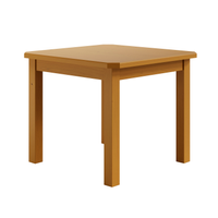 Mesa Quadrada Mel De Madeira Maciça Pinus 88x88 Para Cozinha Sala De Jantar Sfa