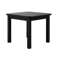 Mesa Quadrada Preta De Madeira Maciça Pinus 88x88 Para Cozinha Sala De Jantar Sfa