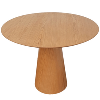 Mesa de Jantar Cone 110 cm Base Madeira Freijó Tampo Freijó