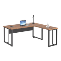 Mesa em L Veroce Noce Preto