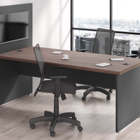 Mesa com Painel Clat Freijo Preto