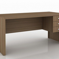 Mesa para Escritório Home Office ME4113 MDP Amendoa G69 - Gran Belo