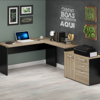 Mesa para Escritório Web30 1,20x2,32 c/ Armário Calvi/Preto