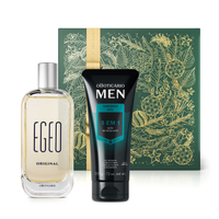 Combo Presente Egeo Original: Desodorante Colônia 90ml + Shower Gel 5 em 1 Men 205g + Caixa Presenteável