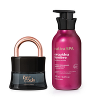 Combo Her Code 50ml + Creme Perfumado Nativa Spa Orquídea Lumiére 400ml