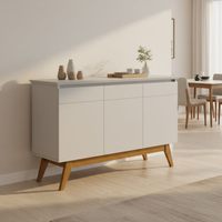 Buffet Aparador Mazza 3 Portas Branco