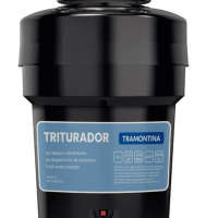 Triturador de resíduos alimentares tramontina para cubas ou pias com potência de 0,75 hp 220 v
