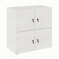 Armário Locker Duplo Module 4 Pt Cinza