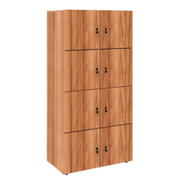Armário Locker Duplo Module 8 Pt Nogal Sevilha