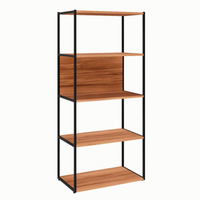 Estante Shelf Nogal Sevilha E Preta 139 Cm