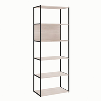 Estante Shelf Carvalho Berlin E Preta 173 Cm