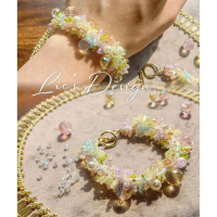 Summer Floral Rice Beads DIY Bracelet Kit Handmade Flower Jewelry Set with Bag for Teens Girls Gifts Asian Style Craft Material