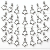60Pcs Star Shaped Spring Snap Hooks Metal Swivel Clasps Key Ring Clips for DIY Keychains Lanyards and Craft Projects
