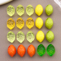 10/20pcs/set 13.5x9.5x9mm transparent acrylic lemon spacer beads for jewelry making earrings pendant DIY handmade accessories