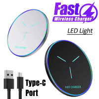 200W Wireless Charger Pad LED Light Fast Wireless Charging Induction Holder For iPhone 17 16 15 14 13 12 Pro Max Samsung Xiaomi