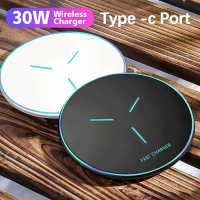 Wireless Charger Pad for iPhone 17 16 15 14 13 12 Portable Mini Led Wireless Induction Charging Pad for Samsung Xiaomi Huawei