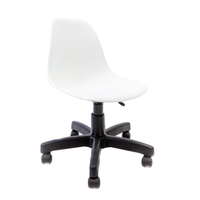 Cadeira De Escritório Secretária Eames Preta E Branca