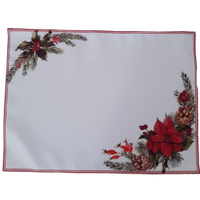 Jogo 2 Lugar Americano mesa premium decorado 50x37 Folhas