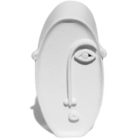 Estátua Decorativa Nórdico Olhar 10cm em Cimento - Branco