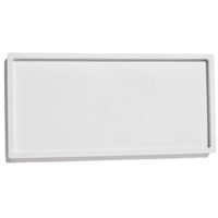 Bandeja Decorativa Retangular 23,5cm em Cimento Artesanal - Branco