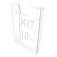 Kit 10 Displays Porta Folha Prontuário Parede A4 Acrílico Ps