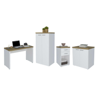 Conjunto Escritório Completo Wiesbaden Olmo Branco