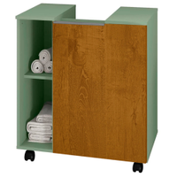 Gabinete Banheiro Pia de Coluna Pequin 56 cm Pistache Naturalle BECHARA