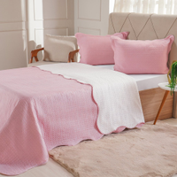 Kit Cobre Leito Casal Ultra Lisse Lisa New 210x230cm Silver Pink