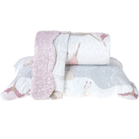 Kit Cobre Leito Rolinho Solteiro + Porta Travesseiro Toque Macio Ballet