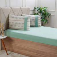 Jogo de Cama Casal Malha 3 Pçs Bella Cama New 138x188cm Verde