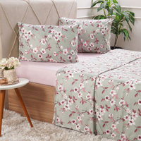 Jogo de Cama Casal Cotton Touch 4 Peças 138x188x30cm Joy