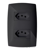 Cj Tomada Dupla 10A 4X2 - Blux Home Grafite