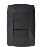 Cj Interruptor Triplo Paralelo 4X2 - Blux Home Grafite