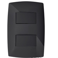 Cj Interruptor Duplo Simples 4X2 - Blux Home Grafite