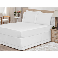 Saia P/ Cama Box Casal King 01 Peça Branco - Bordados Ricardo