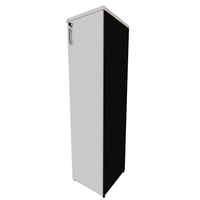 Armário de Escritório Corp 1 PT Preto e Branco 160 cm