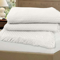 Colcha Solteiro In Design com franja - Branco Buddemeyer