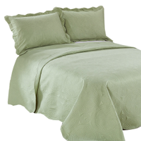 Colcha Trapunto Queen Verde Camesa