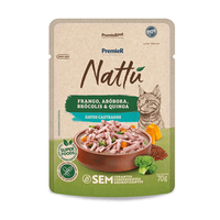 Ração Úmida Premier Nattu Gatos Castrados Frango e Abóbora - 70 g