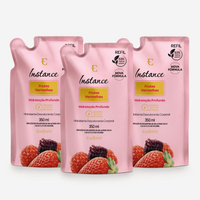 Combo Refil Instance Loção Hidratante Corporal Frutas Vermelhas 3 itens