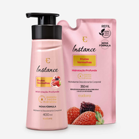 Combo Instance Frutas Vermelhas: Hidratante Corporal 400ml + Refil 350ml