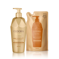 Combo La Piel Âmbar Dourado: Hidratante Desodorante Corporal 400ml + Refil Hidratante Desodorante Corporal 350ml