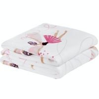 Manta Solteiro Infantil Bouti Kids Flannel 1 Peça - Bailarina