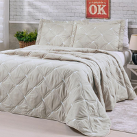 Cobre Leito King Unique Micropercal 200 Fios Bordado 3 Peças - Avela